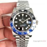  Swiss ETA2836 Rolex GMT-Master II Batgirl Replica Watch Ss Jubilee Strap